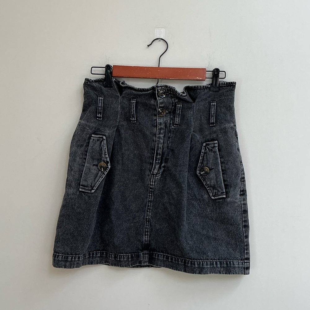 Who What Wear Black Denim Skirt Size 6